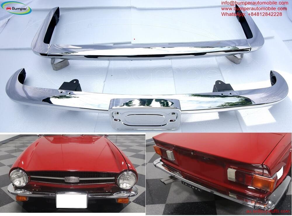Australia Classifieds Triumph TR6 bumpers with license plates (1974-1976) 